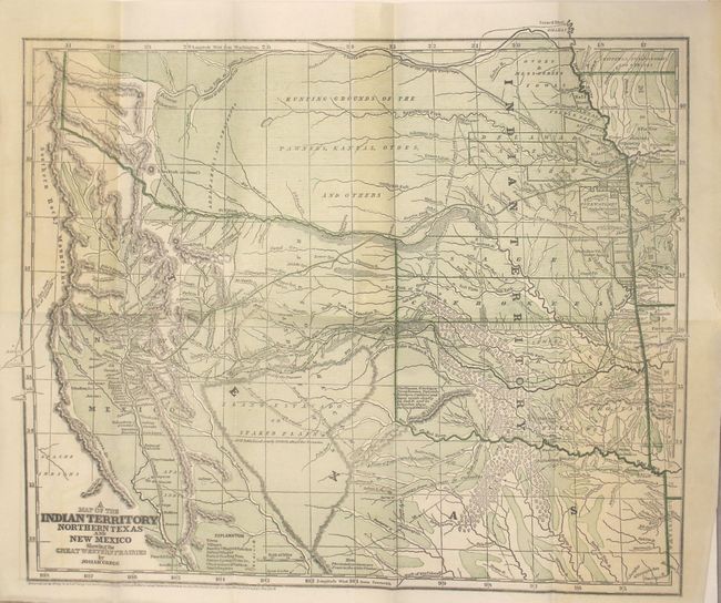A Map of the Indian Territory Northern Texas and New Mexico Showing the Great Western Prairies [bound in] Commerce of the Prairies...Vol. I