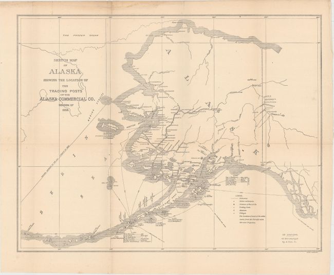 Sketch Map of Alaska Showing the Location of the Trading Posts of the Alaska Commercial Co. Season of 1888