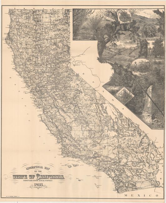Geographical Map of the State of California Compiled from Actual Surveys [with] Resources of California