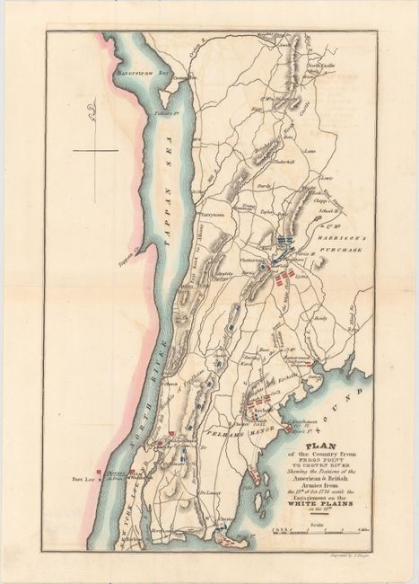 Plan of the Country from Frogs Point to Croton River Shewing the Positions of the American & British Armies from the 12th of Oct. 1776 Until the Engagement on the White Plains on the 28th