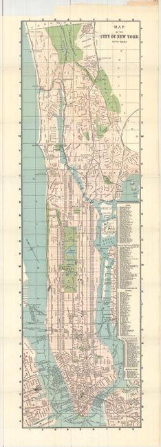Map of the City of New York with Index