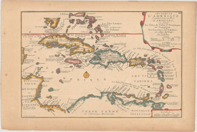 Les Isles de l'Amerique Connues sous le Nom d'Antilles, ou sont les Isles de Cuba, St. Domingue et Jamaique les Lucayes, les Caribes, et Celles du Vent