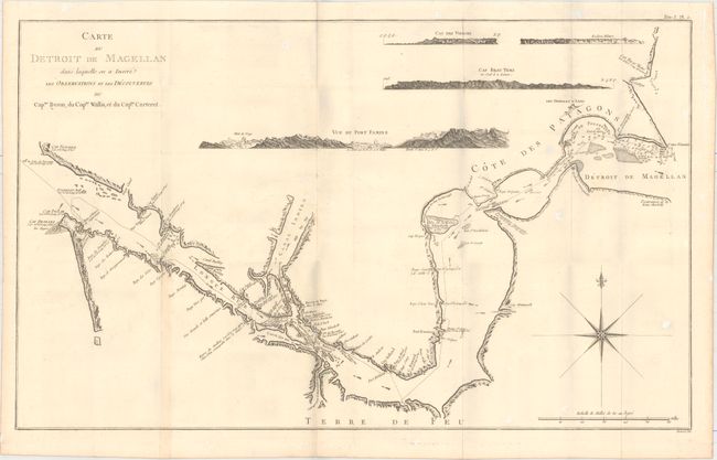 Carte du Detroit de Magellan dans Laquelle on a Insere les Observations et les Decouvertes du Capne. Byron, du Capne. Wallis, et du Capne. Carteret