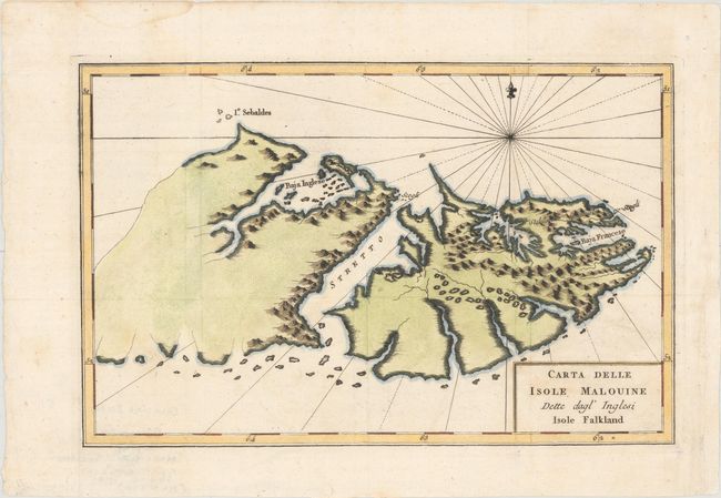 Carte delle Isole Malouine dette dagl' Inglesi Isole Falkland