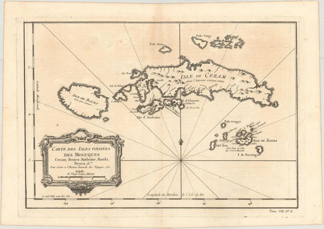 Carte des Isles Voisines des Moluques Ceram, Bouro Amboine, Banda, Neyra &ca pour Servir a l'Histoire Generale des Voyages