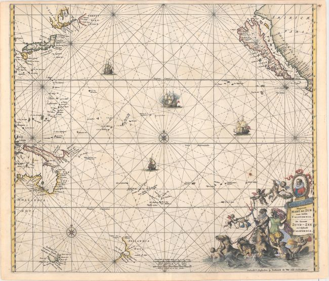 Magnum Mare del Zur cum Insula California / De Groote Zuyd-Zee en 't Eylandt California