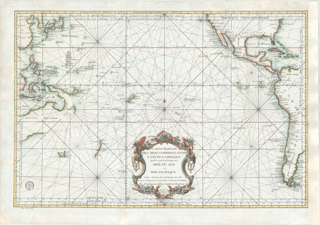 Carte Reduite des Mers Comprises Entre l'Asie et l'Amerique Apelees par les Navigateurs Mer du Sud ou Mer Pacifique...