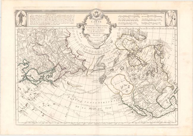Carte des Nouvelles Decouvertes au Nord de la Mer du Sud, Tant a l'Est de la Siberie et du Kamtchatka, qu'a l'Ouest de la Nouvelle France