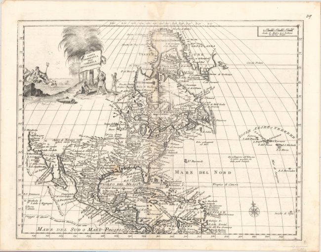 Carta Geografica dell' America Settentrionale