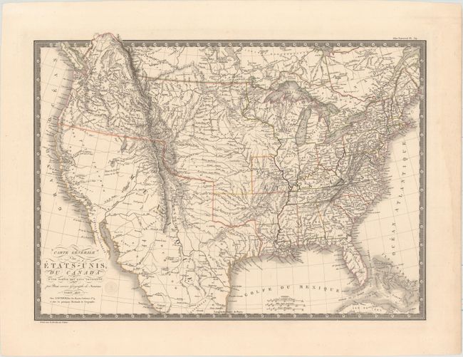 Carte Generale des Etats-Unis, du Canada et d'une Partie des Pays Adjacents