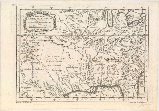 Carte de la Floride, de la Louisiane, et Pays Voisins. Pour Servir a l'Histoire Generale des Voyages