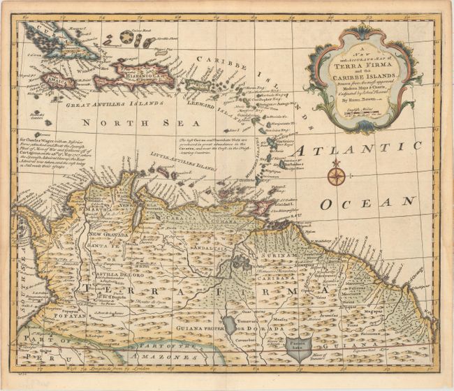 A New and Accurate Map of Terra Firma and the Caribbe Islands. Drawn from the Most Approved Modern Maps & Charts, & Adjusted by Astonl. Observatns.