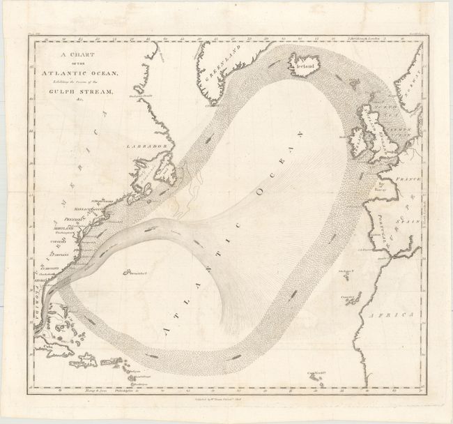 A Chart of the Atlantic Ocean, Exhibiting the Course of the Gulph Stream, &c.