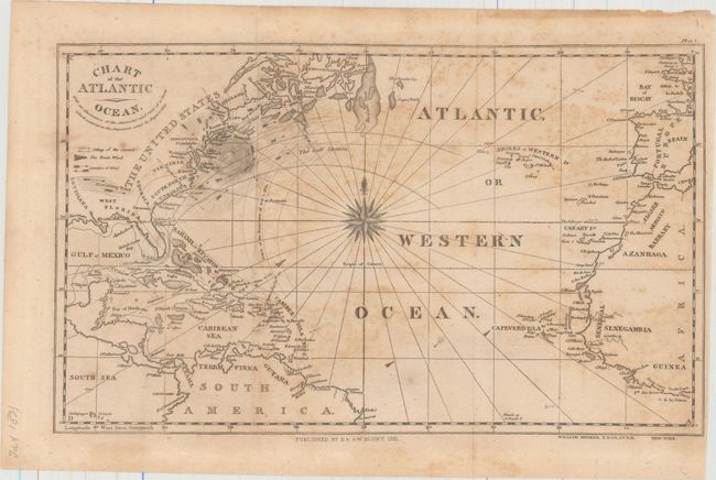 Old World Auctions - Auction 158 - Lot 210 - Chart of the Atlantic Ocean. With an Illustration