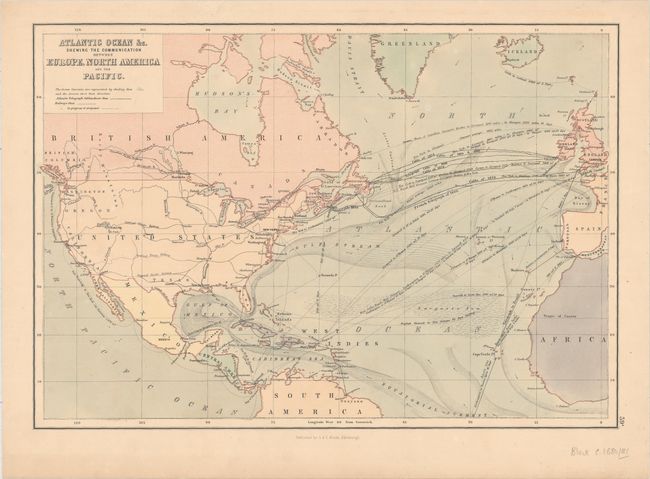 Atlantic Ocean &c. Shewing the Communication between Europe, North America and the Pacific