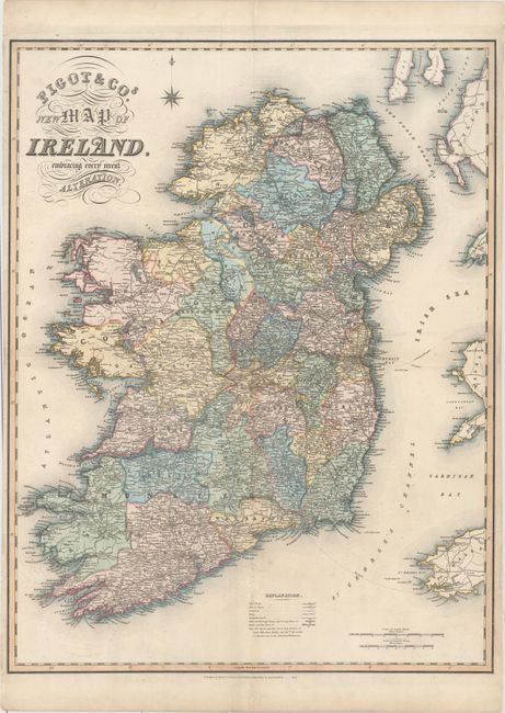 Pigot & Cos. New Map of Ireland. Embracing Every Recent Alteration