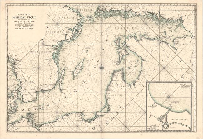 Carte de la Mer Baltique, Contenant les Bancs, Isles et Costes Comprises Entre l'Isle de Zelande et l'Extremite du Golfe de Finlande