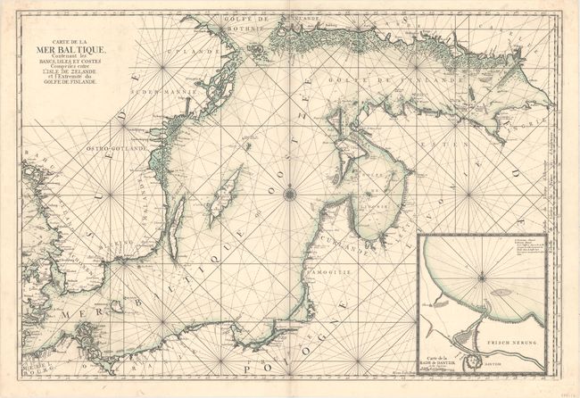 Carte de la Mer Baltique, Contenant les Bancs, Isles et Costes Comprises Entre l'Isle de Zelande et l'Extremite du Golfe de Finlande
