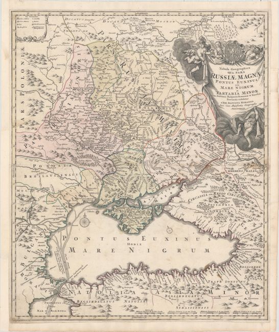 Tabula Geographica qua Pars Russiae Magnae, Pontus Euxinus seu Mare Nigrum et Tartaria Minor...