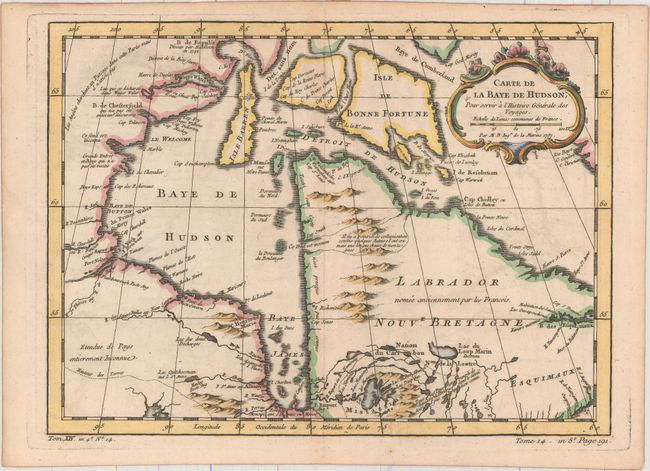 Carte de la Baye de Hudson, pour Servir a l'Histoire Generale des Voyages [together with] Carte de l'Acadie, Isle Royale, et Pais Voisins... [and] Carte du Golphe de St. Laurent et Pays Voisins