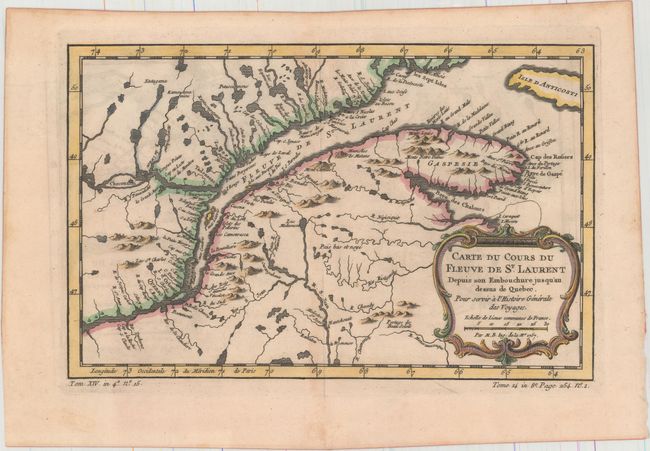 Carte du Cours du Fleuve de St. Laurent Depuis son Embouchure Jusqu'au Dessus de Quebec. Pour Servir a l'Histoire Generale des Voyages [and] Suite du Cours du Fleuve de St. Laurent, Depuis Quebec Jusqu'au Lac Ontario