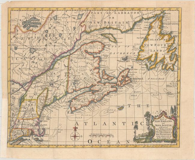 A Map of New England, and Nova Scotia; with Part of New York, Canada, and New Britain & the Adjacent Islands of New Found Land Cape Breton &c.