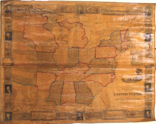 A New and Embellished Map of the United States. Compiled from the Latest & Most Authentic Documents
