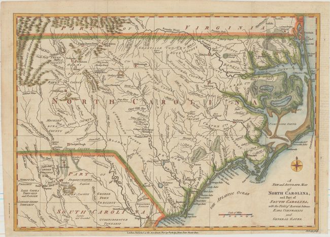 A New and Accurate Map of North Carolina, and Part of South Carolina, with the Field of Battle Between Earl Cornwallis and General Gates