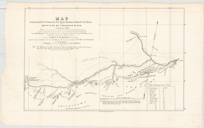 Report from the Secretary of War  the report and map of the route from Fort Smith, Arkansas, to Santa Fe, New Mexico, made by Lieutenant Simpson.