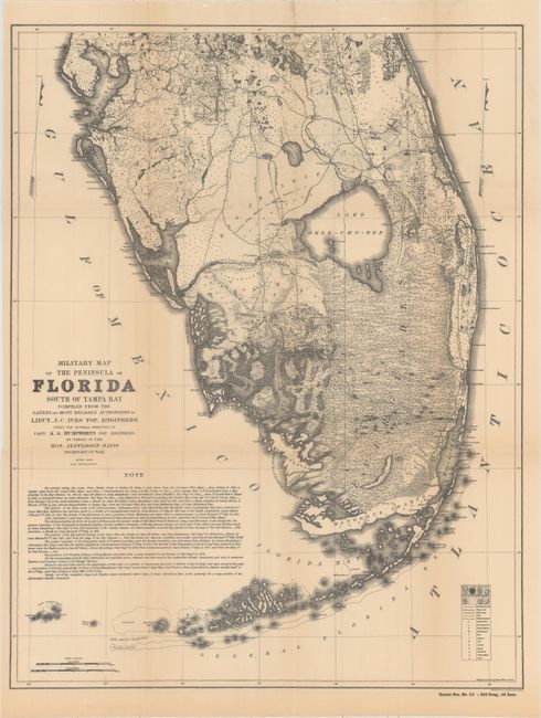 Military Map of the Peninsula of Florida South of Tampa Bay Compiled from the Latest and Most Reliable Authorities