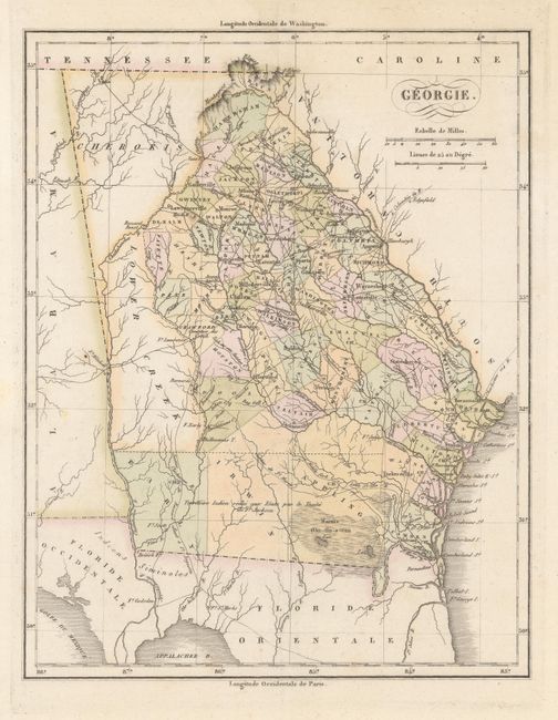 Carte Geographique, Statistique et Historique de la Georgie