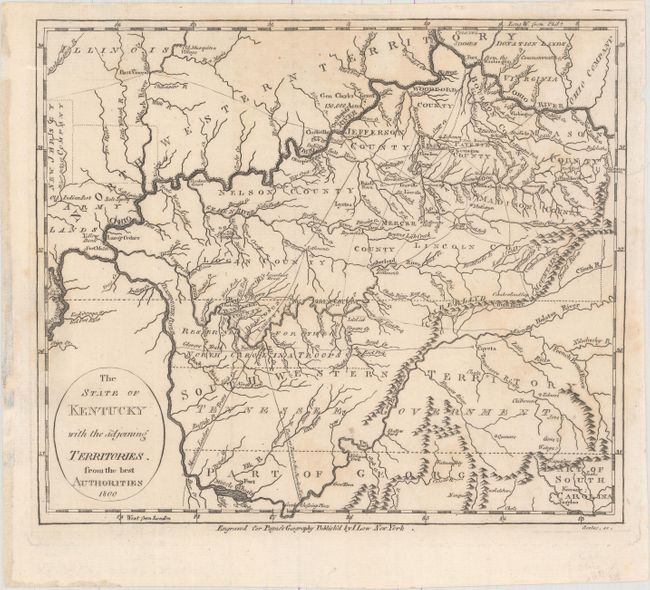 The State of Kentucky with the Adjoining Territories from the Best Authorities