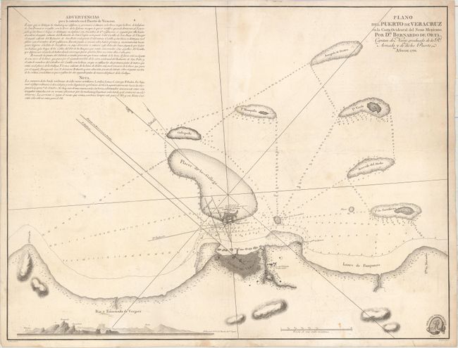 Plano del Puerto de Veracruz en la Costa Ocidental del Seno Mexicano