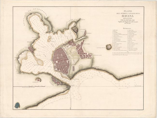 Plano del Puerto y Ciudad de la Havana Levantado por D. Jose del Rio...