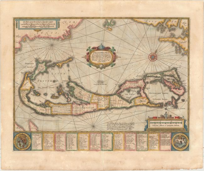 Mappa Aestivarum Insularum, Alias Barmudas Dictarum, ad Ostia Mexicani Aestuary Jacetium...