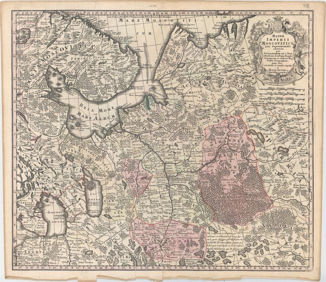 Mappae Imperii Moscovitici pars Septentrionalis, Adornata per Guillielmum de l'Isle... [in set with] Imperii Moscovitici pars Australis in Lucem Edita per Guillielmum de l'Isle