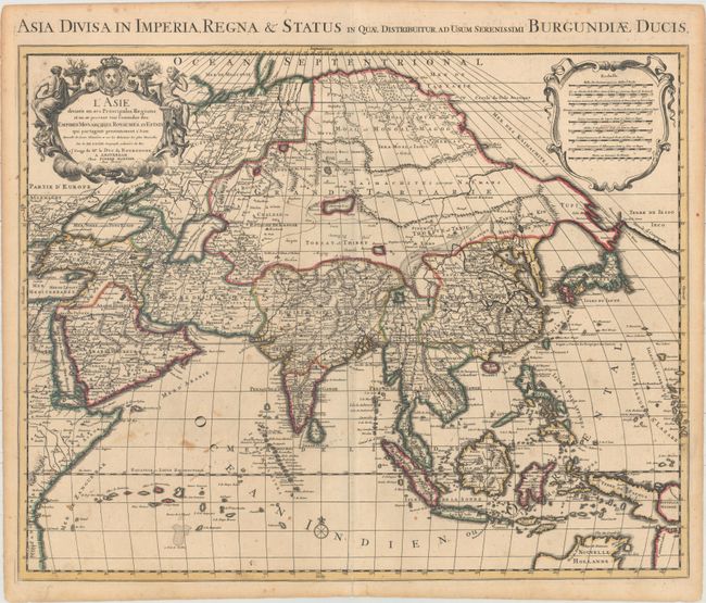 L'Asie Divisee en ses Principales Regions, et ou se Peuvent Voir l'Estendue des Empires Monarchies, Royaumes, et Estats qui Partagent Presentement l'Asie...