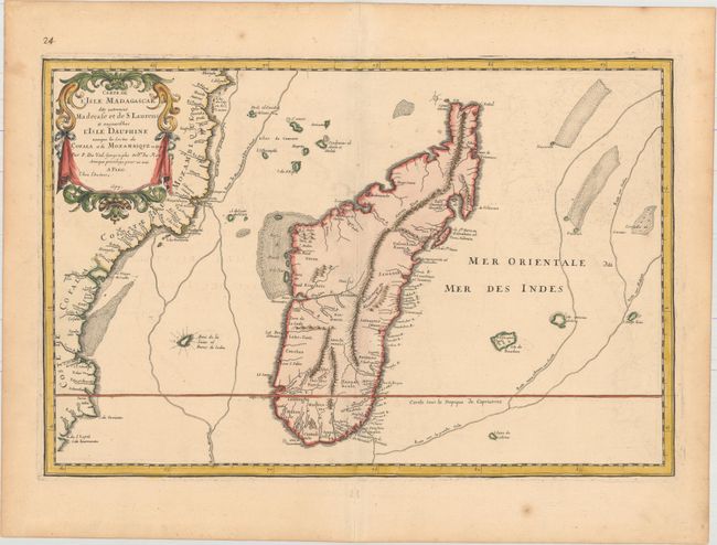 Carte de l'Isle Madagascar dite Autrement Madecase et de S. Laurens...