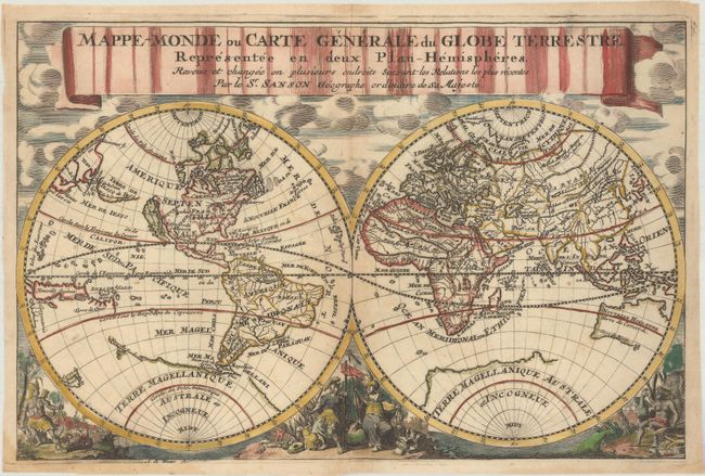 Mappe-Monde ou Carte Generale du Globe Terrestre, Representee en Deux Plan-Hemispheres...