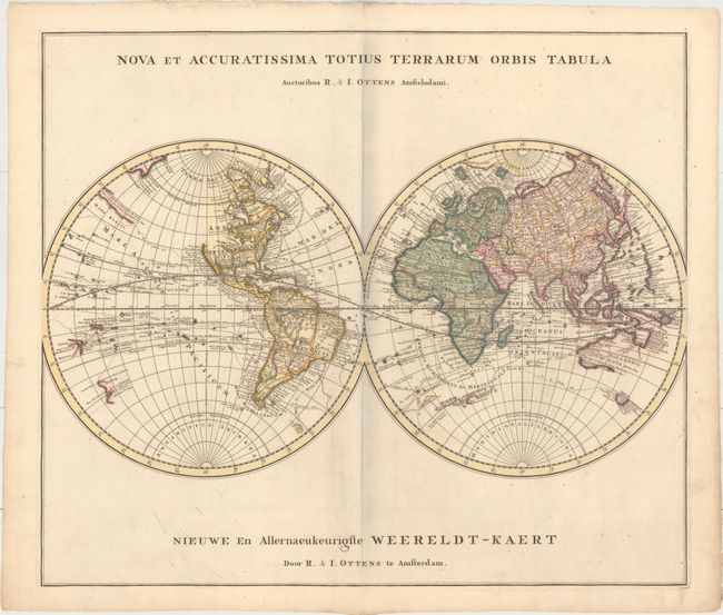 Nova et Accuratissima Totius Terrarum Orbis Tabula / Nieuwe en Allernaeukeurigste Weereldt-Kaert