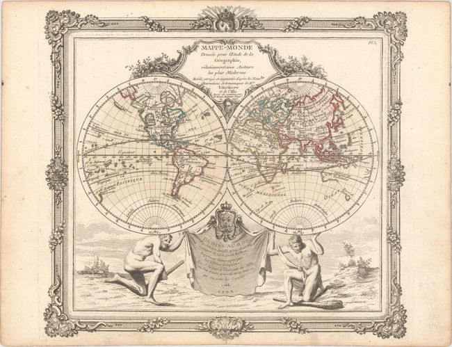 Mappe-Monde Dressee pour l'Etude de la Geographie, Relativementaux Auteurs les Plus Modernes...