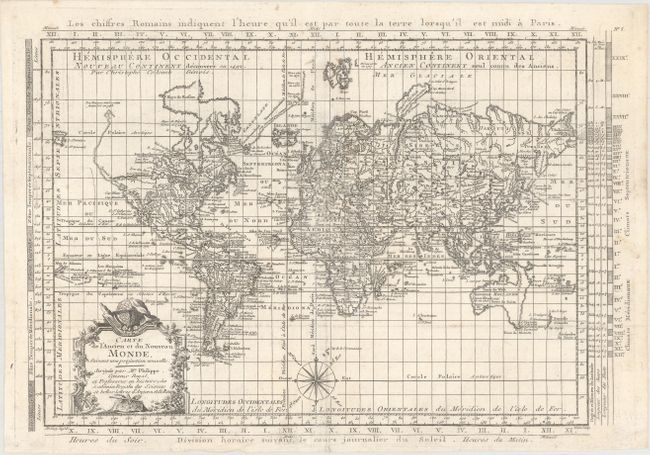 Carte de l'Ancien et du Nouveau Monde Suivant une Projection Nouvelle