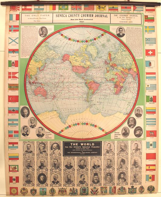 The World Van der Grinten's Spherical Projection [with 2 Sheets Related to Agriculture]