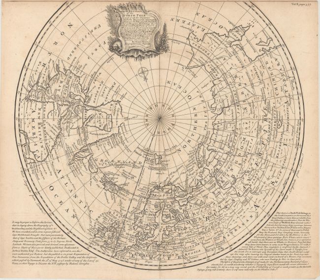 A Correct Draught of the North Pole and of All the Countries Hitherto Discovered, Intercepted Between the Pole and the Parallel of 50 Degrees...