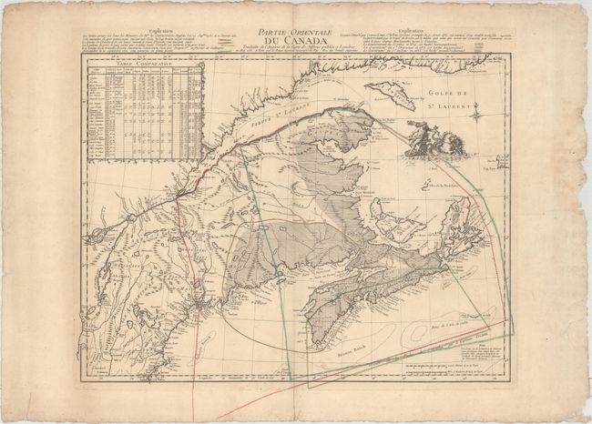 Partie Orientale du Canada Traduitte de l'Anglois de la Carte de Jefferys Publiee a Londres...