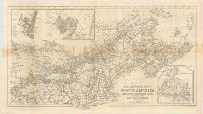 British Possessions in North America, with Part of the United States, Compiled from Official Sources