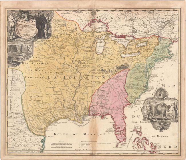 Amplissimae Regionis Mississipi seu Provinciae Ludovicianae a R.P. Ludovico Hennepin Francisc Miss in America Septentrionali Anno 1687...