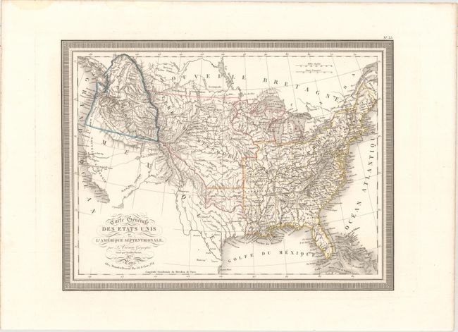 Carte Generale des Etats Unis de l'Amerique Septentrionale