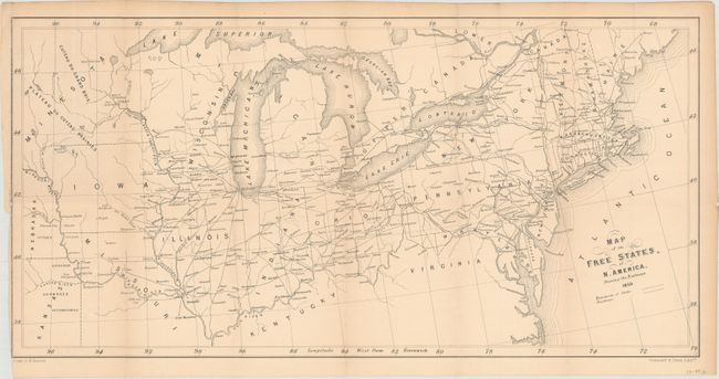 Map of the Free States of N. America, Shewing the Railways