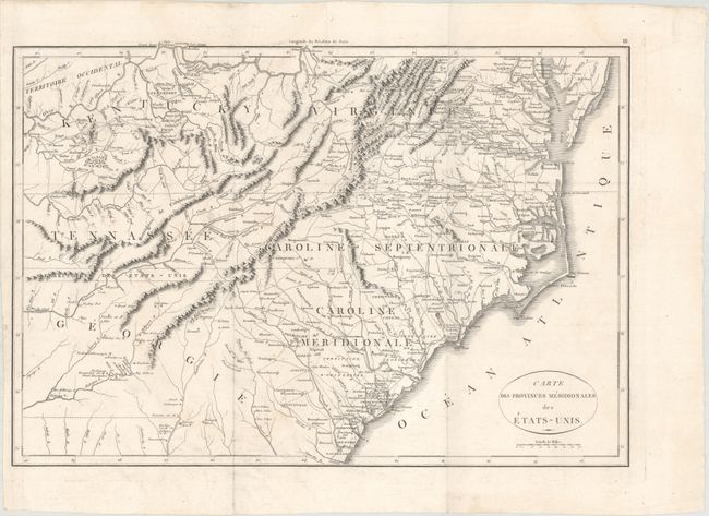 Carte des Provinces Meridionales des Etats-Unis